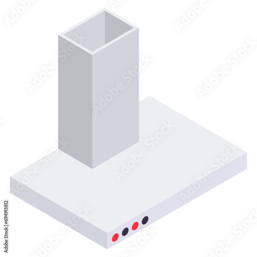 An icon design of extractor hood 