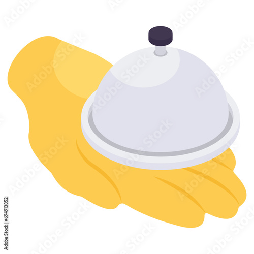 Trendy design icon of cloche 