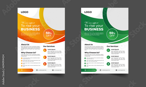 Creative modern corporate A4 flyer design.