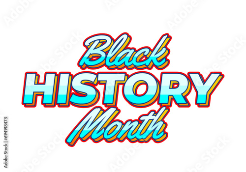 Black history month  text effect