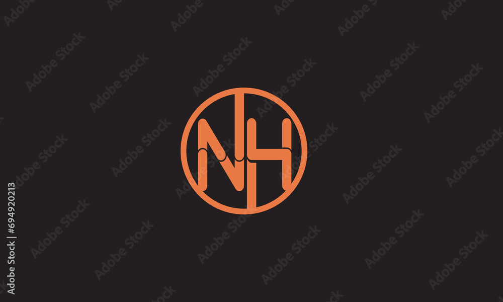 NH, HN , H , N , Abstract Letters Logo Monogram NH, HN , H , N , Abstract Letters Logo Monogram