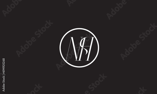 NH, HN , H , N , Abstract Letters Logo Monogram 