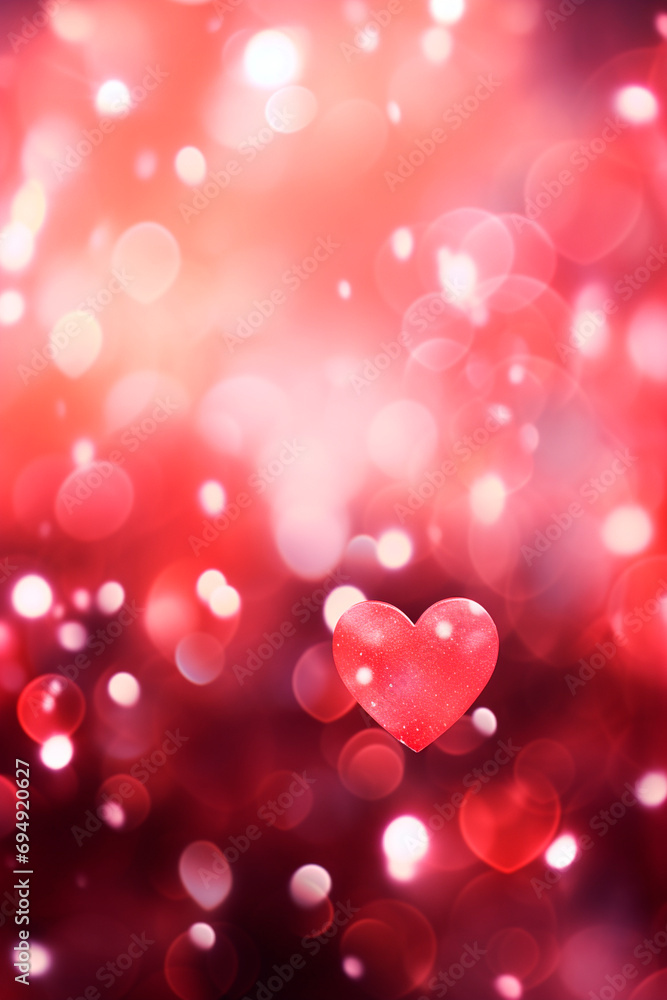 Bokeh hearts are a beautiful background for Valentine's Day. Selective focus.