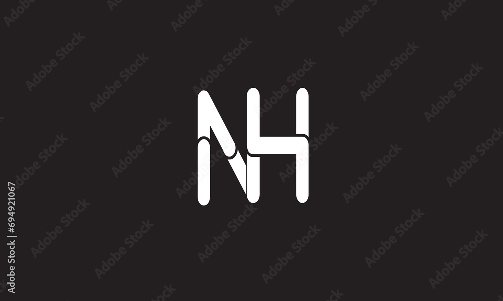 NH, HN , H , N , Abstract Letters Logo Monogram NH, HN , H , N , Abstract Letters Logo Monogram