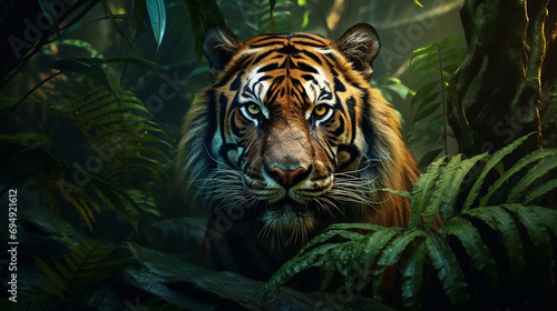 Portrait of a tiger in the jungle. © OLGA RA