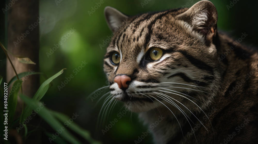 close-up photograph of the inquisitive eyes of a fishing cat