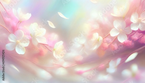 桜の花びらの背景素材 © yu_photo