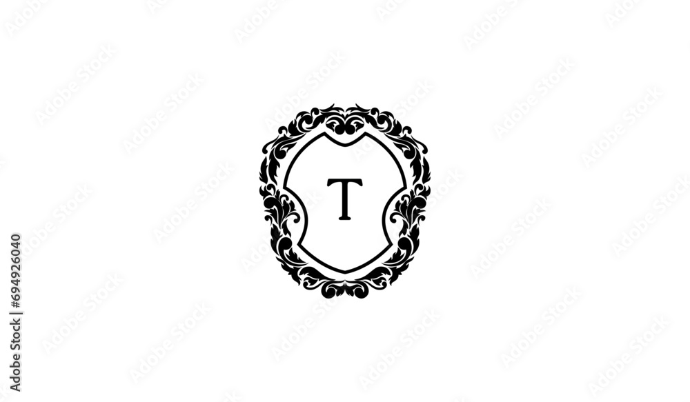 Luxury Alphabetical Card Logo T