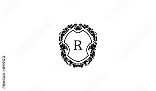 Luxury Alphabetical Card Logo R