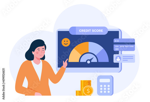 Credit card illustration, debit card, bonus, payment, cashless, bank, banking, debt, shopping payment, flat vector banner for landing page website