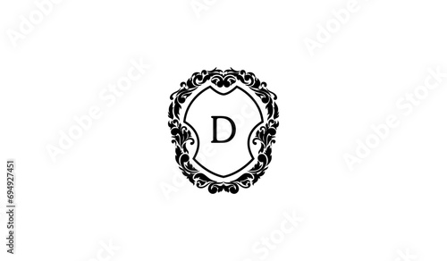 Luxury Alphabetical Card Logo D