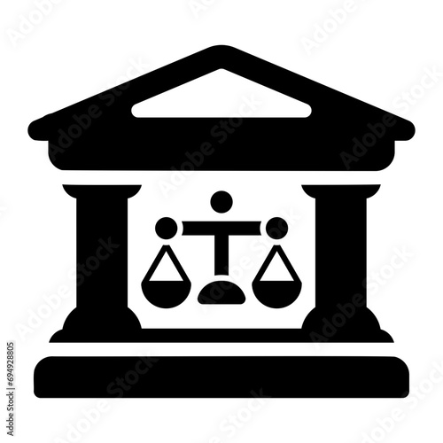 court glyph icon