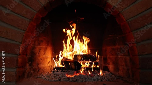 Get Ready for a Relaxing Evening. Fireplace at home for relaxing evening. Asmr sleep