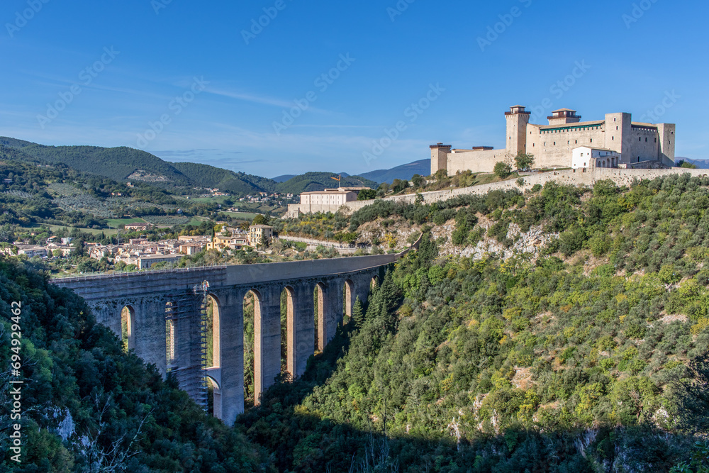 Spoleto, Italy - one of the most beautiful villages in Central Italy, Spoleto displays a wonderful Old Town, with its famous fortress and bridge
