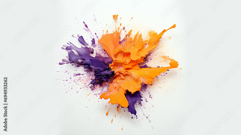 color clex in purple (C03CFF) and orange on white background