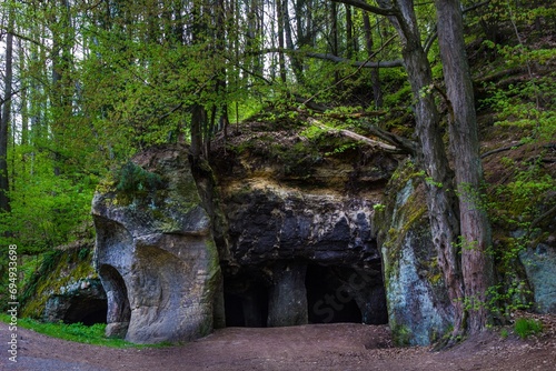 Cave Puste Kostely in Cvikov, Czech Republic