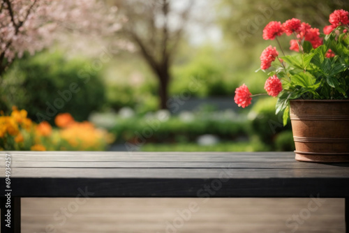 Wood table on blur of cafe, coffee shop, bar or restaurant background - can used for display or montage your products