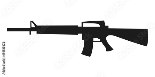 M16 gun rifle isolated on white