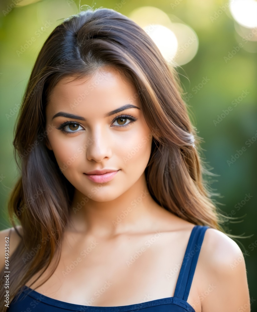 Close-up Portrait of beautiful young woman