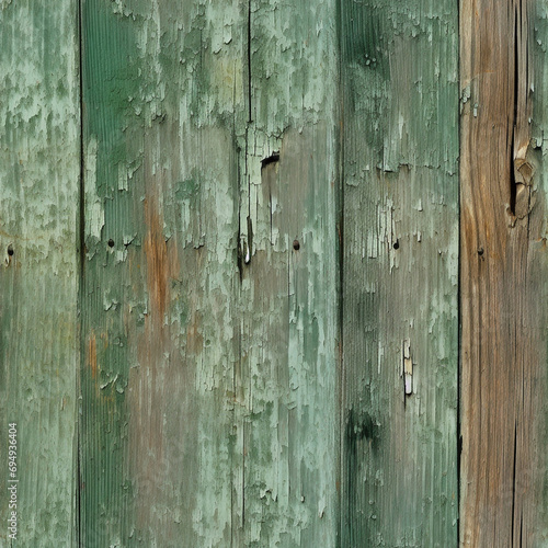 green plastic wooden wall worn dirty created with Generative Ai