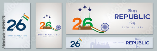 Vector, Happy Republic Day, 26th, January, Indian Republic Day, 3d text, vector Republic Day poster, design, Indian Republic Day celebrations,india gate,banner, poster, post, story, web banner, advert