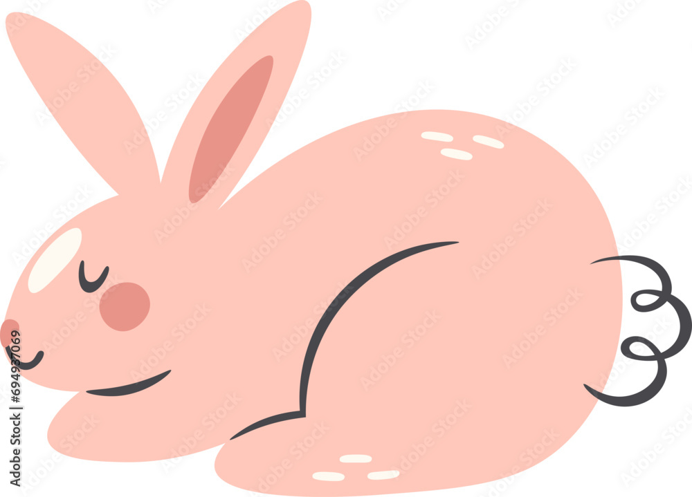 Rabbit Sleeping Animal Rabbit Sleeping Animal