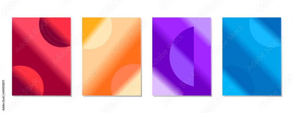 SET GRADIENT LIQUID COLOR. POSTER BACKGORUND WITH GEOMETRIC SHAPES DESIGN VECTOR TEMPLATE GOOD FOR POSTER, WALLPAPER, COVER, FRAME, FLYER, SOCIAL MEDIA, GREETING CARD