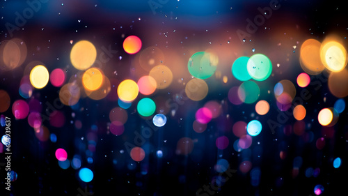 christmas background with bokeh lights © Aram
