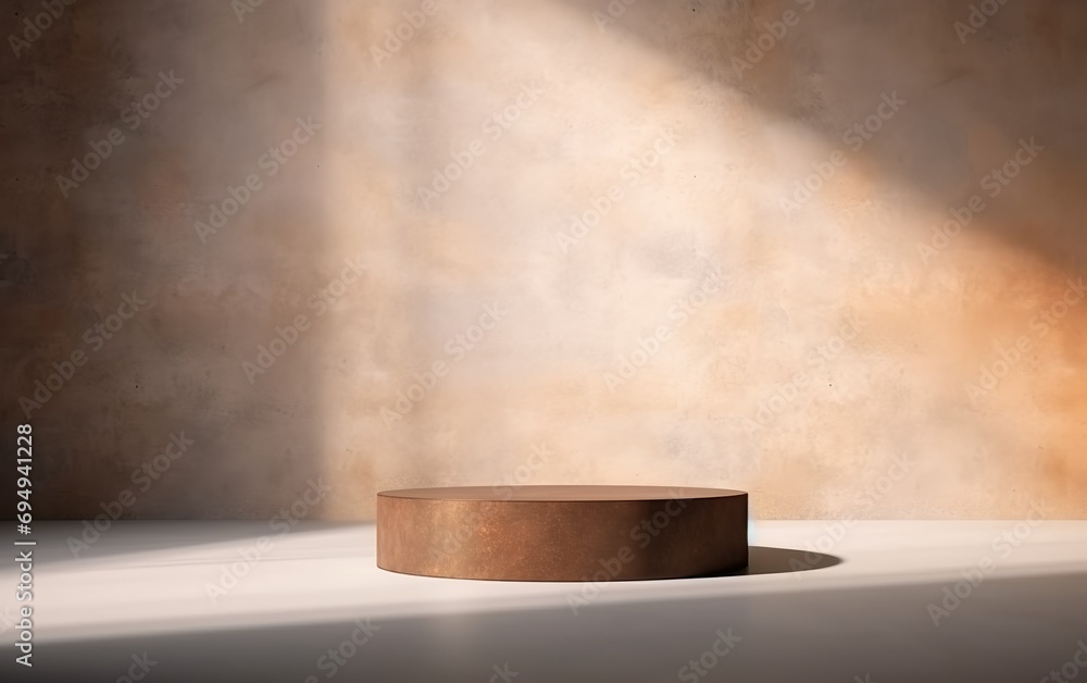 elegant and modern display platform with soft light and shadow elegant and modern display platform with soft light and shadow