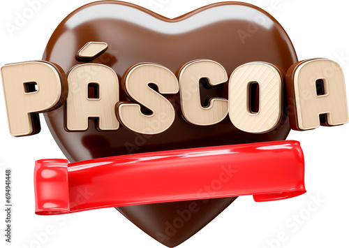 Logotipo 3d feliz pascoa, selo varejo para supermercado promocao de pascoa no brasil, social media pascoa photo