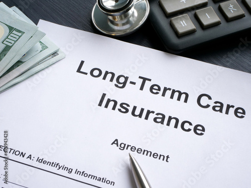 LTC Long-Term care insurance agreement and pen. photo