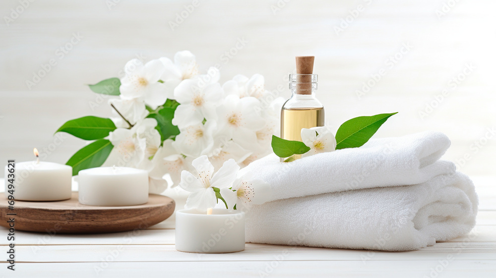 beautiful composition with spa towels beautiful composition with spa towels