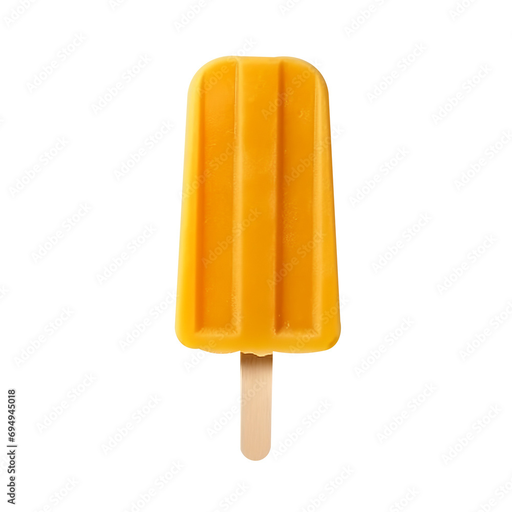 Tasty Mango Popsicle Isolated On transparent Background Tasty Mango Popsicle Isolated On transparent Background