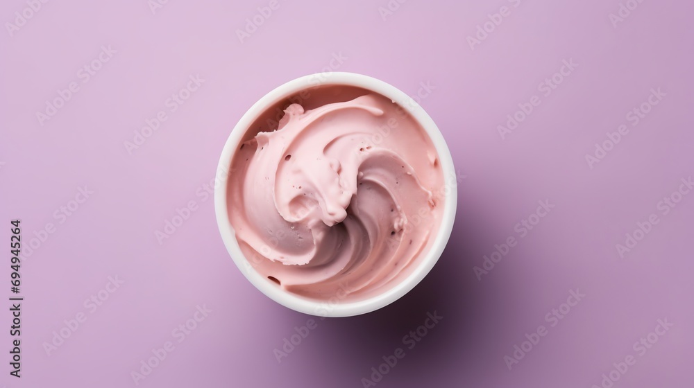 realistic top view ice cream in a creamic bowl realistic top view ice cream in a creamic bowl