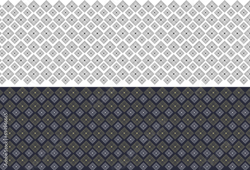 The fabric pattern uses squares in a gradation from large to small and has four small squares in the middle with dividing lines Then use all the elements to call them together both small and large