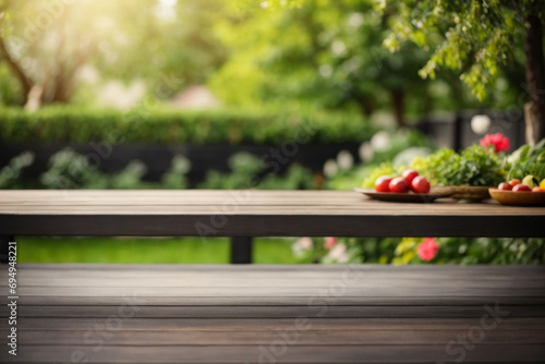Wood table on blur of cafe, coffee shop, bar or restaurant background - can used for display or montage your products
