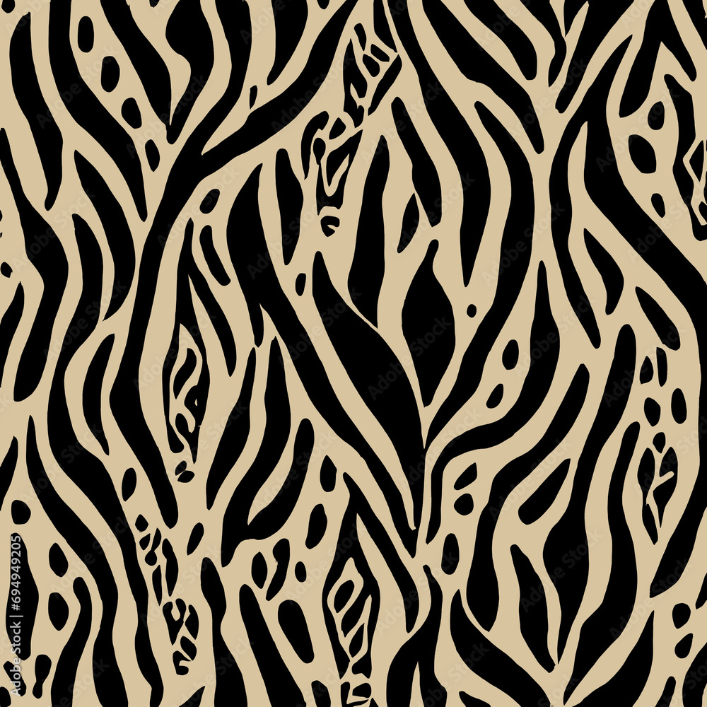 Seamless leopard, tiger, zebra texture, mixed animal print. Seamless leopard, tiger, zebra texture, mixed animal print.