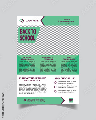 Education Unique Flyer Design and School Admission Poster Design A4