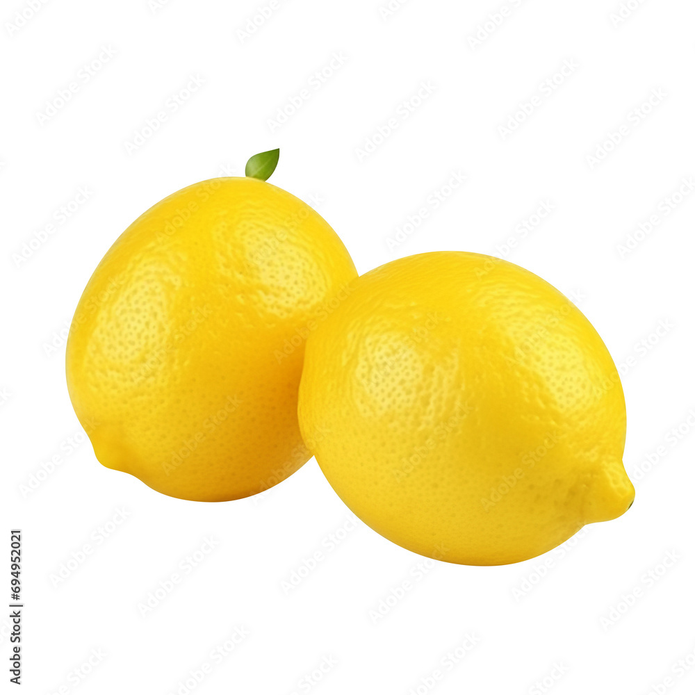 Fresh Pair of Lemon Isolated On transparent Background Fresh Pair of Lemon Isolated On transparent Background