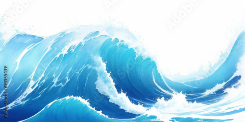 Abstract wavy water ocean background. Abstract ocean splashing waves. © Vactor Viky