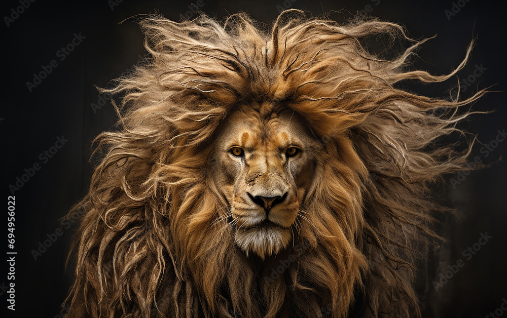 Naklejka premium leão altivo 