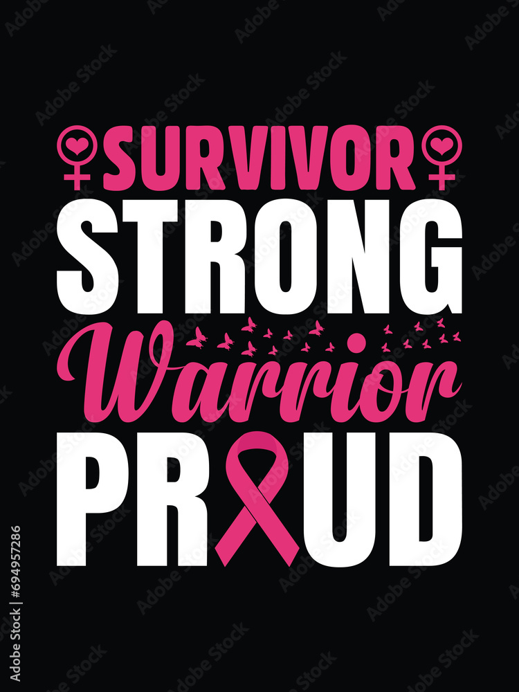 Obraz premium breast cancer quotes T-shirt vector best for print design like t-shirt, mug, frame T-shirt design for women