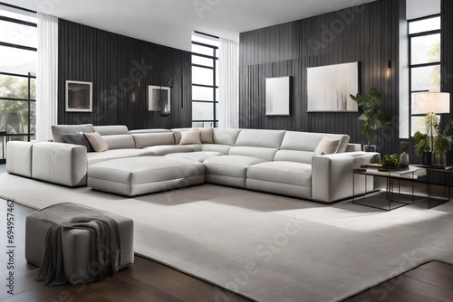 modern living room  sofa design bedroom home furniture bed house hotel living apartment table luxury architecture window wall couch lamp floor decoration contemporary living room. © Johnny Sins