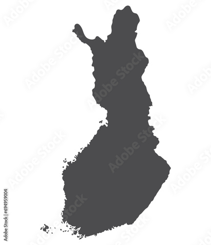 Finland map. Map of Finland in black color