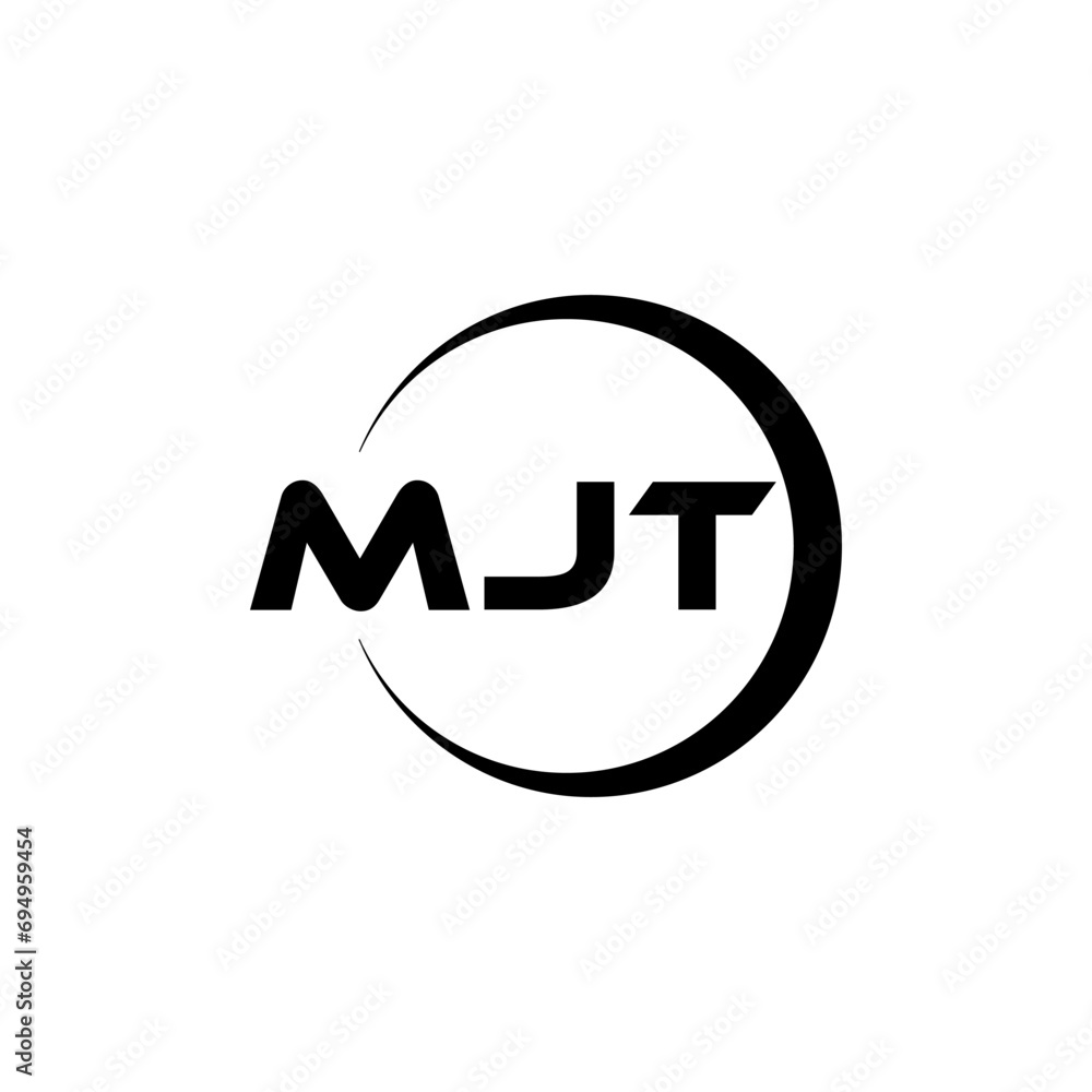 Mjt Letter Logo Design With White Background In Illustrator Cube Logo Vector Logo Modern 5469