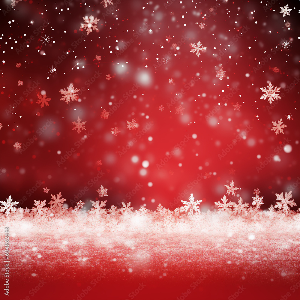 Christmas red background with falling snowflakes Christmas red background with falling snowflakes