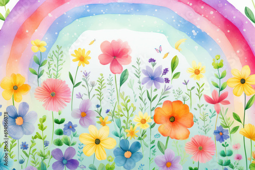 Floral colorful card background art spring summer nature blossom flowers background