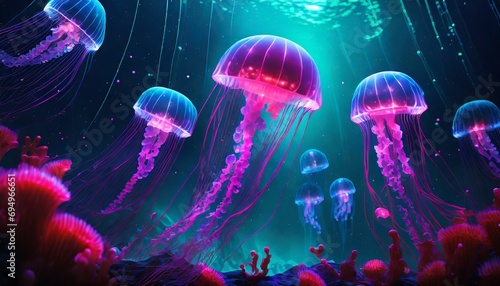 jellyfish in the sea © Visual Vibes