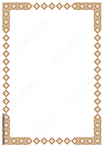 Vector frame with arabesques and orient elements, frame with ornament vector illustration	