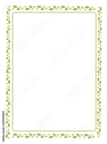 Floral frame with ornament border vector illustration	